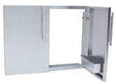 Sunstone Designer Series 36 inch Multi-Configurable Double Door with Door Shelves highlighted with durable 304 stainless steel, perfect for outdoor kitchens.